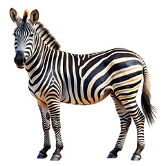 Zebra Isolated White Background