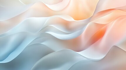 Obraz premium A soft and dreamy abstract background with pastel colors, featuring gentle flowing curves and light bokeh effects, creating a tranquil, light-filled environment
