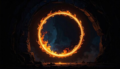 Fiery Circle of Enigmatic Flames