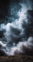 Fototapeta premium Dramatic cloudscape, smoky, dark, and moody