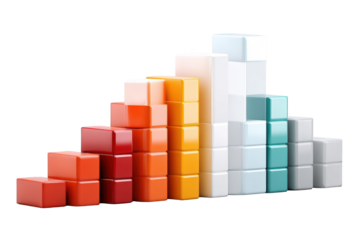 Colorful 3D stacked blocks