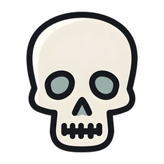 Fototapeta premium Flat skeleton head icon