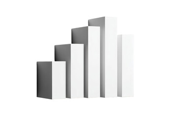 Abstract graphic of ascending white columns