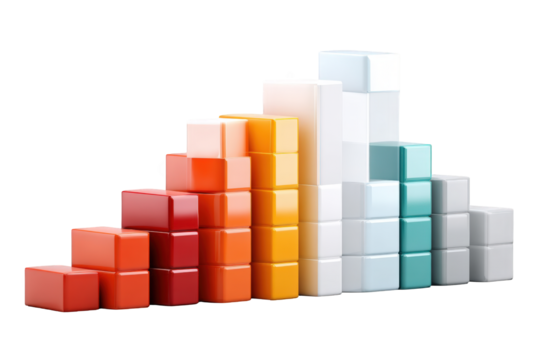 Colorful 3D stacked blocks