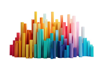 Abstract colorful bar graph design