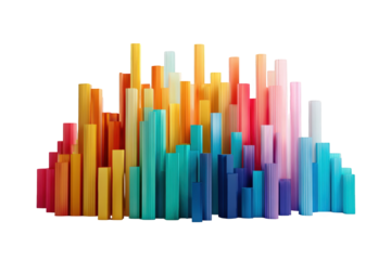Abstract colorful bar graph design