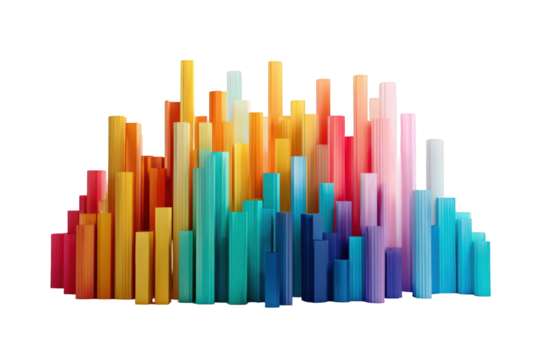 Abstract colorful bar graph design