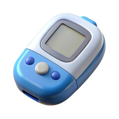 3d digital pedometer with lcd screen isolated on transparent background