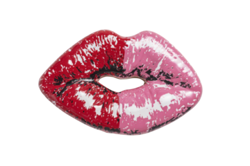 Lips, red and pink, abstract