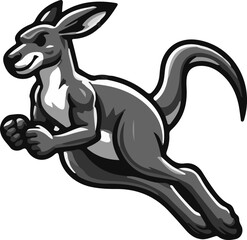 kangro vector.kangro cartoon style illustration isolated on white background.