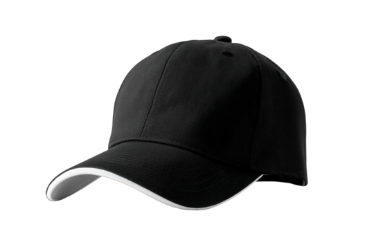 Black baseball cap with white trim (1)