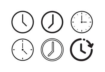Set of Stopwatch and Clock Icons, Time Management and Countdown Symbols, Timer Illustrations. Vector illustration eps 10