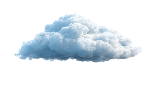 Single cumulus cloud against a black background