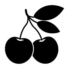 chokecherry fruit silhouette