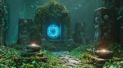 cinematic magical crystal cavern