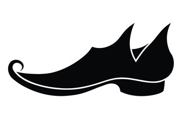 elf shoes pointy silhouette vector icon design