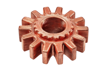 Close-up of a copper gear