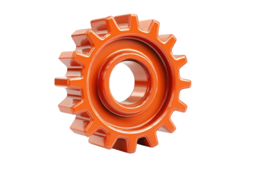 Orange gear graphic