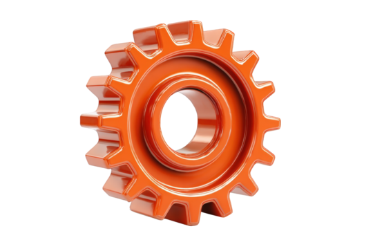 Orange gear graphic