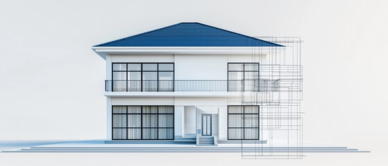 Minimalist Architectural Portrait: A perfectly centered