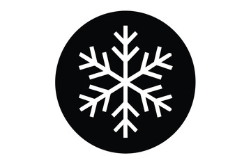 holiday snowflake round silhouette vector icon des