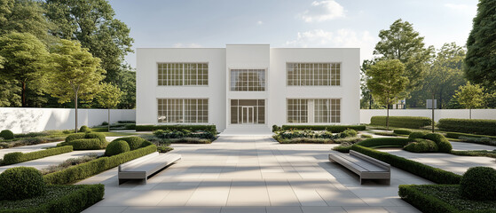 Minimalist Professionalism: A 3D rendering that embodies minimalist professionalism