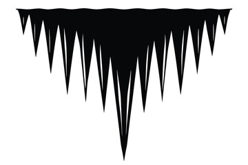 icicle silhouette vector art illustration