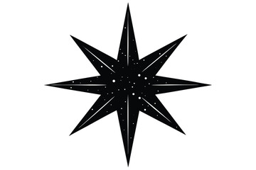 Obraz premium north star silhouette vector art illustration