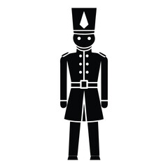 nutcracker guard silhouette vector icon design