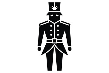 Fototapeta premium nutcracker soldier silhouette vector icon design