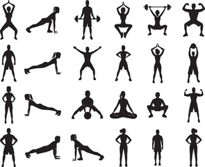 fitness and exercise flat elements