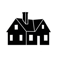 house silhouette vector, House silhouette, Home icon, Real estate vector, Building icon, Residential building vector, Classic house silhouette