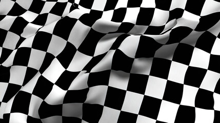 Obraz premium Classic black and white checkered pattern background isolated on white background 