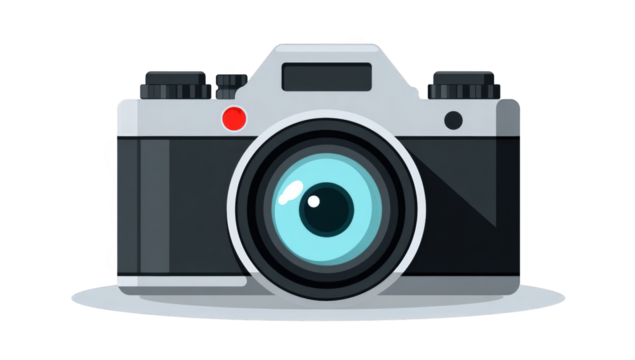 Vector illustration of a retro-style camera