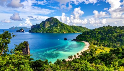 Obraz premium Tropical paradise bay view