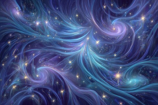 Abstract Glowing Space Background Design - Powered by Adobe