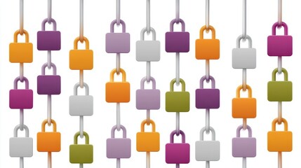 Intricate network of padlocks, a symbol of security, privacy, and data protection in the digital age