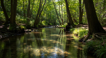 Fototapeta premium Underwater Sunrise: Sunlight Dancing Through a Shimmering Reef