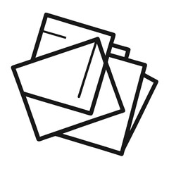 black envelope with blank message