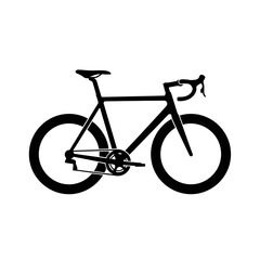 Obraz premium Sleek Aero Road Bike Silhouette - Minimalist Vector Outline for Cycling Enthusiasts