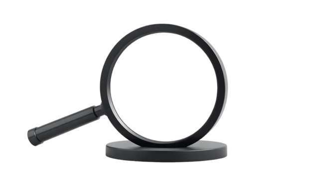 ia generated. magnifying glass isolated