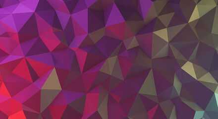 Fototapeta premium Geometric Low-Poly Background, Vibrant Seamless Pattern, Minimalist Design