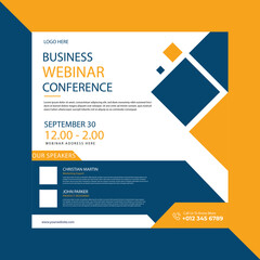 Clean Abstract Business Webinar Conference Poster Template Encapsulated PostScript
