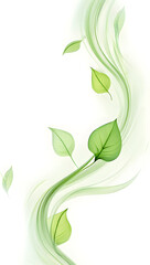 Fresh green leaves with water drops on a natural background evoke the beauty of spring and summer, illustrating the vibrant foliage of a healthy plant