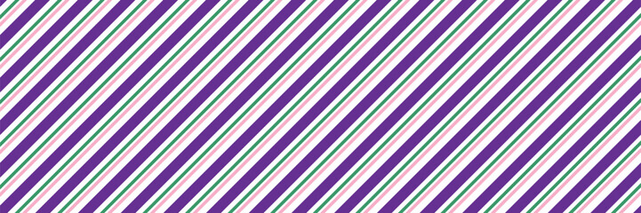 Vector art of diagonal stripes pattern in purple, green, and white
