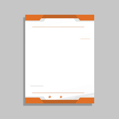 Minimalist Abstract Corporate Professional Red Letterhead Vector Template EPS Vector Format