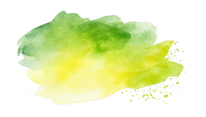 A watercolor splash blending shades of green and yellow. creating a soft. artistic background ideal for use in creative design projects or as a backdrop for text