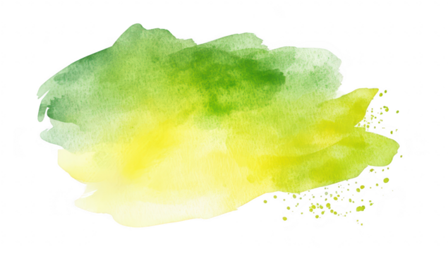 A watercolor splash blending shades of green and yellow. creating a soft. artistic background ideal for use in creative design projects or as a backdrop for text