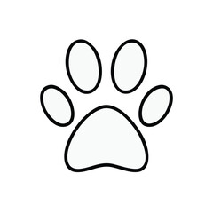 paw print icon on white background. flat style. dog, cat, beer paw symbol. Black animal paw print sign. paw prints logo.