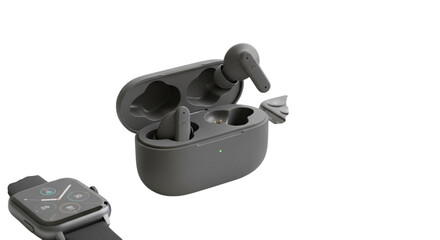 Wireless earbuds and smart watch